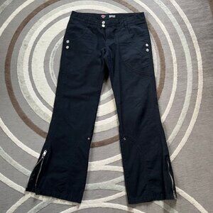 KIK GIRL Black Raver Y2K Pants With Zippers  Size 9
